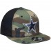 Men's Dallas Cowboys New Era Camo/Black Woodland Trucker 9FIFTY Adjustable Snapback Hat 2850247